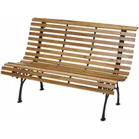 Mendler Gartenbank HWC-F97, Sitzbank Parkbank Holzbank, 2-Sitzer Gusseisen Holz