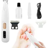 regapog Hundeschermaschine Leise, Hunde Haarschneidemaschine, Pfotentrimmer Mit LED-Licht, Wasserdicht Pfoten Rasierer, USB Wiederaufladbar Schermaschine Hund, Profi Krallenschleifer