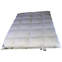 Betten Hofmann Franken 8cm Hochsteg Winterbett Daunenbett Daunendecke 6x6 200x200 1620g - Weiß