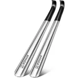 Schuhlöffel Metall Lang 42cm Schuhanzieher Edelstahl Set 2er Stabil