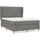 vidaXL Boxspringbett 140 x 200 cm Dunkelgrau