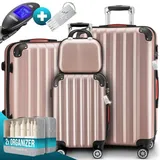 monzana Baseline Koffer-Set 4-tlg. rose-gold/rosa