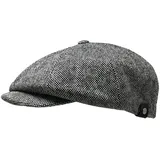 WEROR Herren Schiebermütze Schirmmütze Flatcap Cap Mütze WEROR-10.1 (62-63, Grau-Schwarz) - 62-63