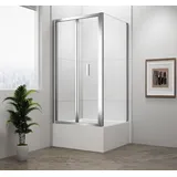 Polysan DEEP Komplettdusche links 100 x 75 cm 1910MD3116-SET