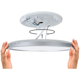 Paulmann 71028 LED Panel Atria Shine Backlight IP44 rund Holzoptik 16 W Holz