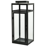 Laterne H 34 cm CESSA, Schwarz - 14 x 34 cm - Eisen - Glas - mit Tragegriff