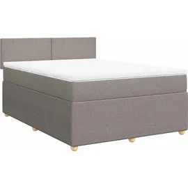vidaXL Boxspringbett 160 x 200 cm Taupe