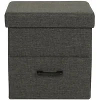 Pouf Mit Stauraum Mobili Rebecca Alocasia 40x40x40 Pu Mdf Holz Dunkelgrau Modern