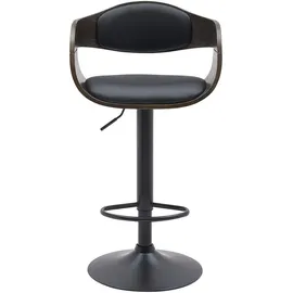 CLP Barhocker 2er Set 48 x 87 x 50 cm Schwarz/Grau