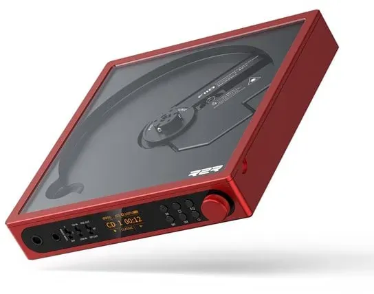 DM15 R2R - Portable CD Player - 24-Bit R2R DAC - Bluetooth - Red