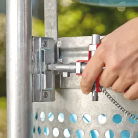 Knipex Universal-Schlüssel ''Bau'' für gängige Schränke und Absperrsysteme 90 mm