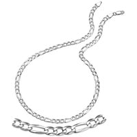 Firetti Kette ohne Anhänger »Schmuck Geschenk Silber 925 Halsschmuck Halskette Figarokette«, silberfarben