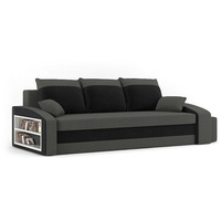 Couch HEWLET MIT REGAL UND PUFFS mit Schlaffunktion BEST ECKSOFA mit Bettkasten!
