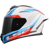 LS2 RAPID III HYPER Weiß/Blau/Rot M