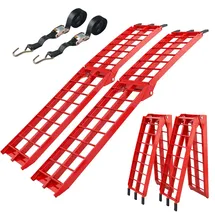 Trutzholm Auffahrrampe 180 cm 680 kg klappbar Aluminium geriffelt rot 2 St.