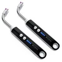 Brandson USB Lichtbogen Stabfeuerzeug 2er-Set Schwarz