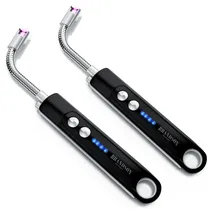 Brandson USB Lichtbogen Stabfeuerzeug 2er-Set Schwarz
