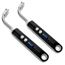 Brandson USB Lichtbogen Stabfeuerzeug 2er-Set Schwarz