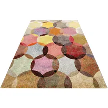 Esprit Teppich ESPRIT "Modernina ESP-3378" Gr. 3, bunt (bunt, rot), B:120cm H:13mm L:170cm, Kunstfaser, Teppiche, Teppich, weicher Kurzflor in modernem Design, Wohnzimmer, Schlafzimmer, bunt