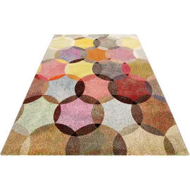 Esprit Teppich ESPRIT "Modernina ESP-3378" Gr. 3, bunt (bunt, rot), B:120cm H:13mm L:170cm, Kunstfaser, Teppiche, Teppich, weicher Kurzflor in modernem Design, Wohnzimmer, Schlafzimmer, bunt