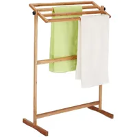 Relaxdays Handtuchhalter stehend, Badetuchhalter mit 4 Stangen, HBT: 98
