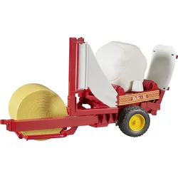 Bruder, Ballenwickler und zwei Rundballen 02122, Profi, 38,5x19x22 cm, Grün, 3 T...