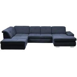 Lounge Collection Wohnlandschaft Flachgewebe  Affair , blau , Maße (cm): B: 371 H: 100 T: 260.0