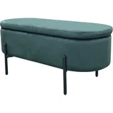 byLIVING Polsterbank NOVA Samt Dunkelgrün 95 x 42 x 37,5 cm