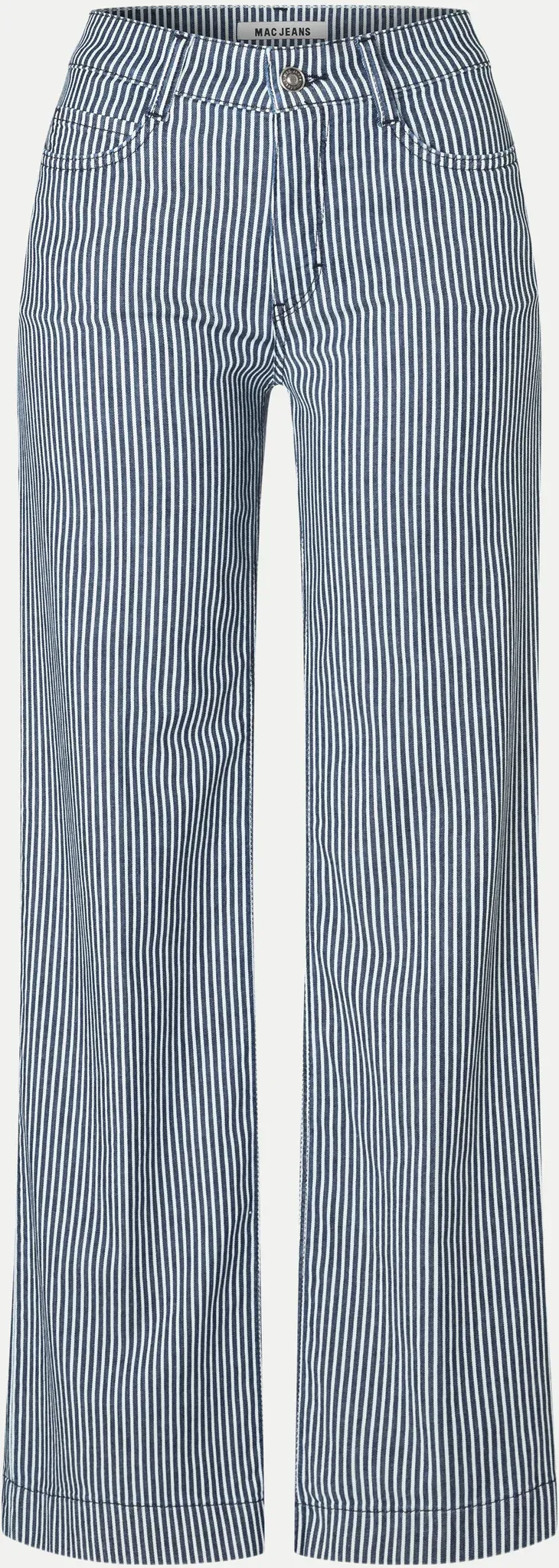 Wide- Leg Jeans Gestreift Blau 36/30