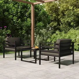 vidaXL Garten-Lounge-Set 3-tlg. anthrazit