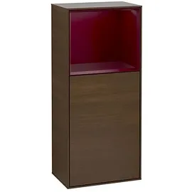 Villeroy & Boch Villeroy und Boch Finion Seitenschrank G510HBGN 41,8x93,6cm, rechts, Emotion, Regal oben Peony Matt, Walnut veneer