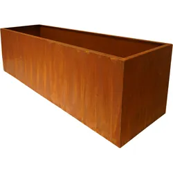 Badeko Pflanzeinfassung 200 cm in Edelrostoptik (Sonderanfertigungen möglich)