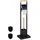 Relaxdays WC-Garnitur Bambus & Edelstahl Schwarz/Natur
