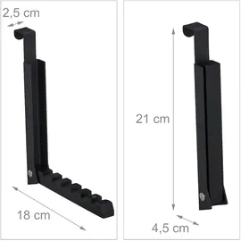 Relaxdays Türhaken Klapphaken Schwarz