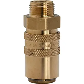 Riegler Temperierkupplung DN 6 mit AG, mit Absperrventil, M14x1,5 gerade