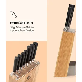 Klarstein Kitano Messerblock 8-tlg. Braun