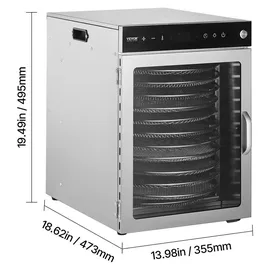 Vevor Dörrautomat 12 Silber