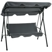 Outsunny Hollywoodschaukel, Grau, Metall, 110x153x172 cm, Gartenmöbel, Hollywoodschaukeln