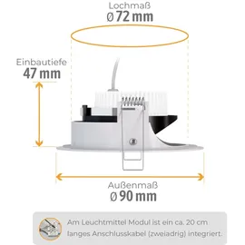 SSC-LUXon YOKU 1 flach schwenkbar rund weiß Aluminium