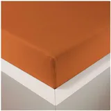 Traumschlaf Spannbettlaken Baumwolle-Jersey-Lyocell 120 x 200 cm orange