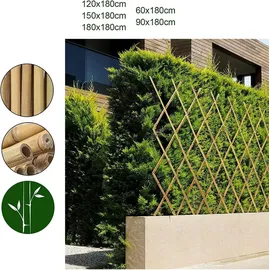 Floordirekt Bambus Rankgitter Ausziehbar 60 x 180 cm Braun