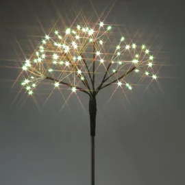 MARELIDA LED Solarstab Feuerwerk Gartendeko Gartenstecker 80cm schwarz