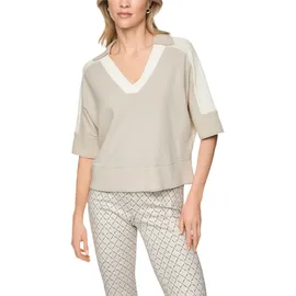 Marc Cain Zweifarbiger V-Pullover Beige XS