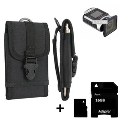K-S-Trade Kameratasche für Ricoh WG-M 2, Kameratasche Gürteltasche Outdoor Gürtel Tasche Kompaktkamera + schwarz