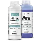 Reschimica Flüssiges Silikon Kautschuk Abformsilikon weich 1:1 1 kg Blau