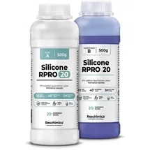Reschimica Flüssiges Silikon Kautschuk Abformsilikon weich 1:1 1 kg Blau