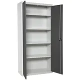 Proregal Stahlschrank AMEGO 100 x 180 x 40 cm Anthrazit/Weiß