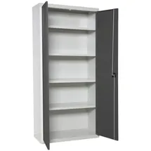 Proregal Stahlschrank AMEGO 100 x 180 x 40 cm Anthrazit/Weiß