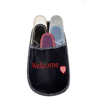 JOMIX Gäste Slippers Hausschuhe 5er Set Unisex Filz Gästepantoffeln mit Aufbewahrungstasche Bequeme und Rutschfeste Filzpantoffeln Gäste (Blau, 40-45 EU, MU1007) - 40/45 EU