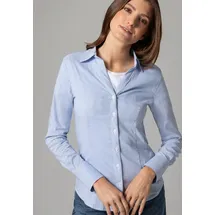 More & More Bluse mit Streifenmuster, hellblau 38